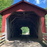 Photo taken at Sugar Creek Covered Bridge by Shannon S. on 7/26/2020