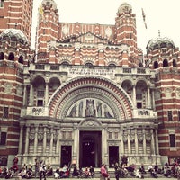 Photo taken at Westminster Cathedral Piazza by Rob T. on 6/9/2013