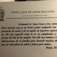 Снимок сделан в Hotel Casa De Siete Balcones пользователем Juan O. 5/14/2016