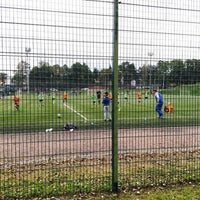 Photo taken at Football pitch of the V. Korenkov&amp;#39;s sports school by Irina on 9/10/2016