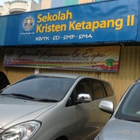 Photo taken at Sekolah Kristen Ketapang II by vanessa a. on 1/31/2013