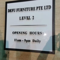 Photo taken at Defu Furniture Pte Ltd by Peijie L. on 9/30/2014