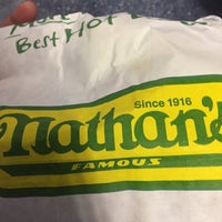 Photo taken at Nathan&amp;#39;s Famous Hot Dogs by Carolina H. on 11/29/2016