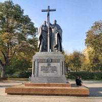 Photo taken at Памятник Кириллу и Мефодию by Витте Адам on 10/6/2020