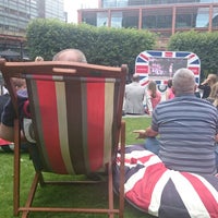 Photo taken at Cardinal Place Roof Gardens by Vlad I. on 7/1/2014