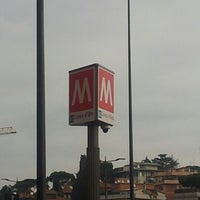 Photo taken at Metro Conca D&amp;#39;Oro (MB1) by Davide D. on 10/23/2012
