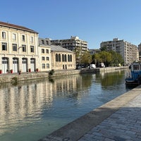 Photo taken at Canal de l&amp;#39;Ourcq by Guilherme 梅. on 9/5/2023