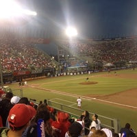 Photo taken at Estadio Diablos Rojos by Alejandra H. on 9/12/2014