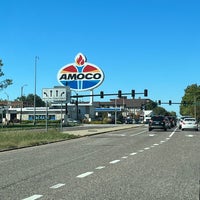 Photo taken at World&amp;#39;s Largest Amoco Sign by Nicole M. on 10/18/2021