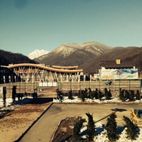 Photo taken at Rosa Khutor Station by Andrey S. on 2/3/2014