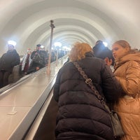 Photo taken at metro Staraya Derevnya by Я on 1/21/2022