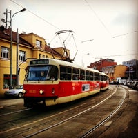 Photo taken at Kobylisy (tram) by Filip G. on 2/4/2014