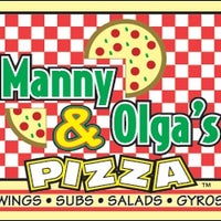Photo taken at Manny &amp;amp; Olga’s Pizza by user388015 u. on 2/10/2021