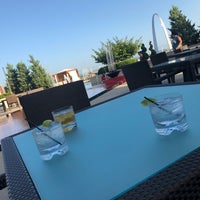 Photo taken at four season hotel roof top by Antonia K. on 6/18/2018