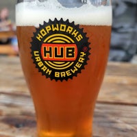 Photo taken at Hopworks Urban Brewery by Jason B. on 7/16/2022