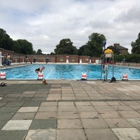Photo taken at Brockwell Lido by Katy D. on 7/3/2017