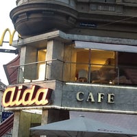 Photo taken at Aida Café-Konditorei Wien by Sue K. on 7/23/2013