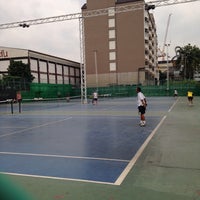 Photo taken at Saithip tennis court by Chote P. on 4/5/2014