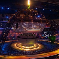 Photo taken at Universiade Closing Ceremony by Anna M. on 7/17/2013