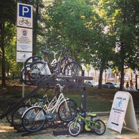 Photo taken at Перша київська велосипедна парковка by Евгения П. on 8/22/2013