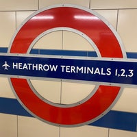 Photo taken at Heathrow Terminal 4 London Underground Station by Adriana E. on 12/5/2022