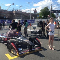 Photo taken at Formula E Moscow ePrix set-up by Elena O. on 6/6/2015