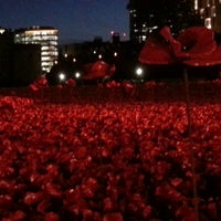 Photo taken at Blood Swept Lands and Seas of Red - Tower of London WW1 Poppy Memorial by Pete C. on 11/12/2014