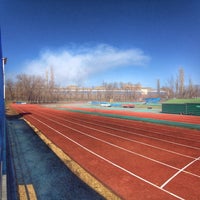 Photo taken at Легкоатлетический стадион by Olesya A. on 4/14/2015