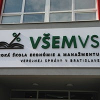 Photo taken at VŠEMVS - Vysoká škola ekonómie a manažmentu, verejnej správy v Bratislave by David L. on 7/15/2013