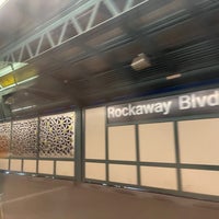 Photo taken at MTA Subway - Rockaway Blvd (A) by Luis E. on 4/2/2021