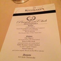 Photo taken at Rothmann&amp;#39;s Steakhouse by Bill S. on 4/21/2013