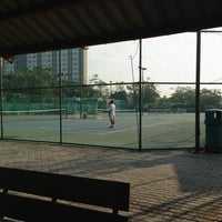Photo taken at Tennis Courts by Pisit V. on 12/18/2012