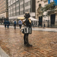 Photo taken at Fearless Girl by Aziz K. on 10/18/2023