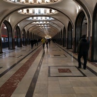 Photo taken at metro Mayakovskaya by Evg on 2/12/2022