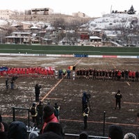 Photo taken at Avchala Rugby Stadium by Andro G. on 2/1/2014
