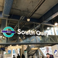 Photo taken at South Quay DLR Station by Eric C. on 3/7/2018