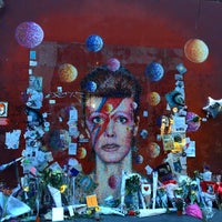 Photo taken at David Bowie Mural by Durr K. on 1/13/2018