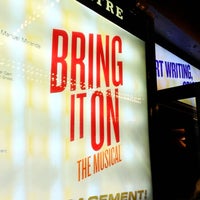 Photo taken at BRING IT ON @ St. James Theater by Rob D. on 12/16/2012