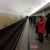 Photo taken at metro Oktyabrskaya, line 6 by Алексей Г. on 2/14/2021