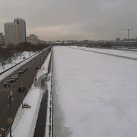 Photo taken at Нагатинский метромост by Алексей Г. on 1/20/2021