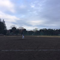 Photo taken at Meiji Shrine Outer Garden Soft Stadium by Kazunori H. on 12/27/2015