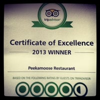Das Foto wurde bei Peekamoose Restaurant von Peekamoose Restaurant am 6/28/2013 aufgenommen