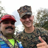 Photo taken at Marine Corps Marathon Runner&amp;#39;s Village by Srinivasulu R. on 10/28/2018