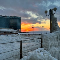 Photo taken at Пляж Юбилейный by E. J. on 2/27/2022