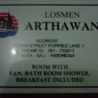 Photo taken at Losmen Arthawan by Ary H. on 9/14/2012