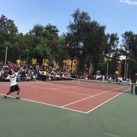 Photo taken at Canchas De Tenis (Velódromo) by Erika C. on 4/16/2016