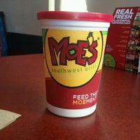 Photo taken at Moe&amp;#39;s Southwest Grill by Michelle P. on 1/27/2012