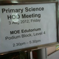 Photo taken at MOE Edutorium by 👑 Clarence H. on 8/3/2012