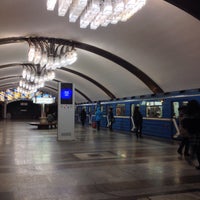 Photo taken at metro Pobeda by Milena L. on 12/22/2015