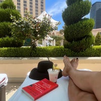 Photo taken at Bellagio Pool by Camila D. on 7/22/2023